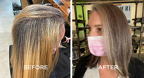 Expert Tool Tip: balayage strips and meche sheets are my go-to tools for color corrections.
